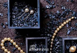 連卡佛南洋金珠項鏈、戒指、耳環