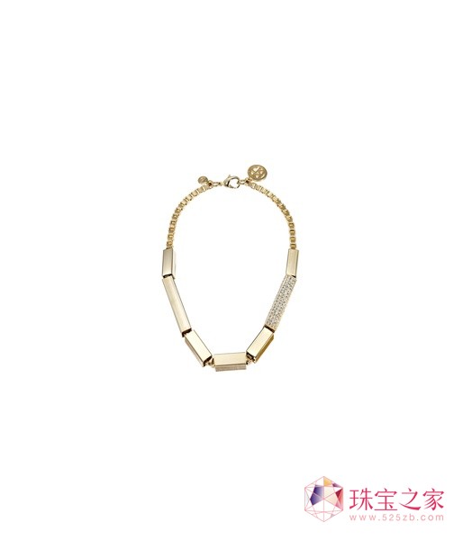 金色滑塊水晶項鏈