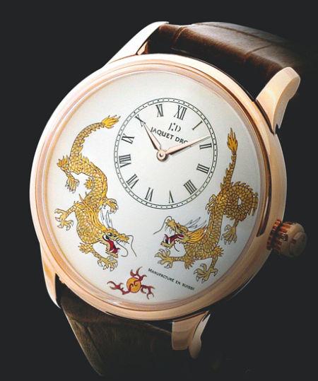 雅克德羅Petite Heure Minute Dragon大明火琺瑯彩手表