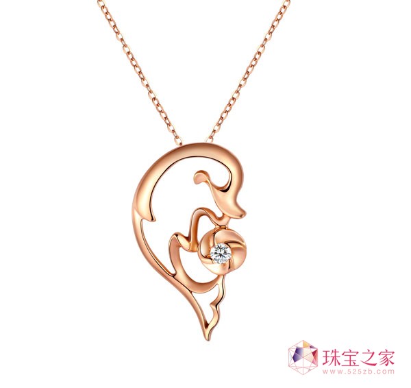 海豚18K黃金吊墜