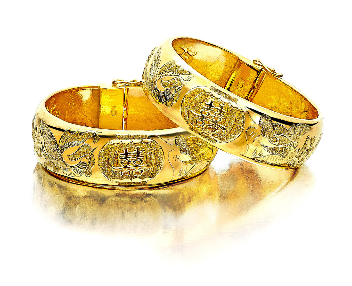 六福珠寶2013「囍愛」結(jié)婚金飾系列 祝福傳囍