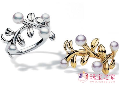 Mikimoto Olive Motif 18KSձAkoyaָ